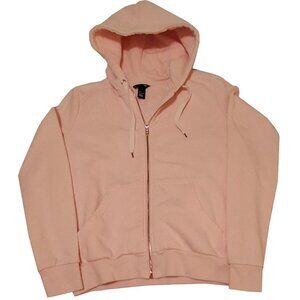 Women's H & M Pink Zip Up Hoodie, with Copper Details, Small